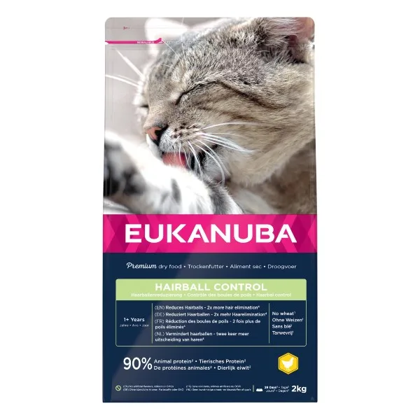 Euk Cat Adult Hairball 1+ 2Kg