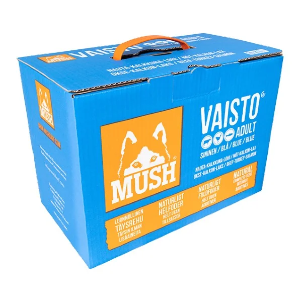 Mush Vaisto Blå (Okse-Kalkun-Laks) 10 kg/Blokker a 240 g