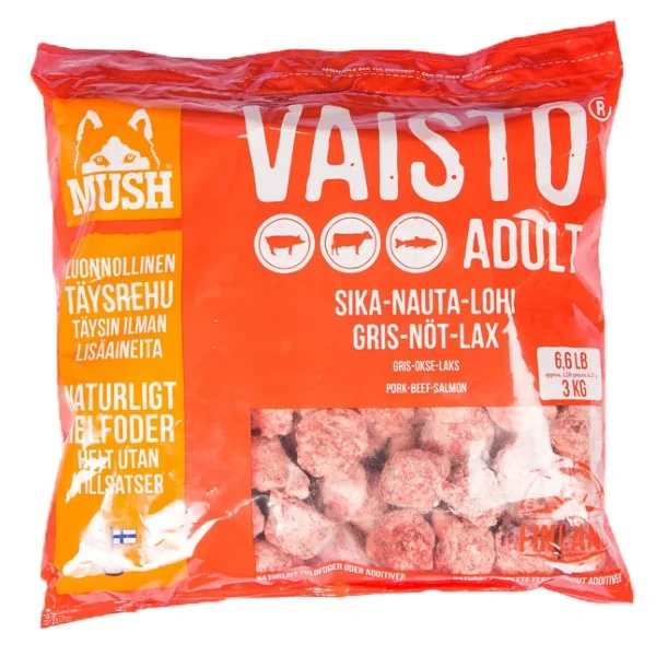 Mush Vaisto Rød 3kg/Kjøttboller