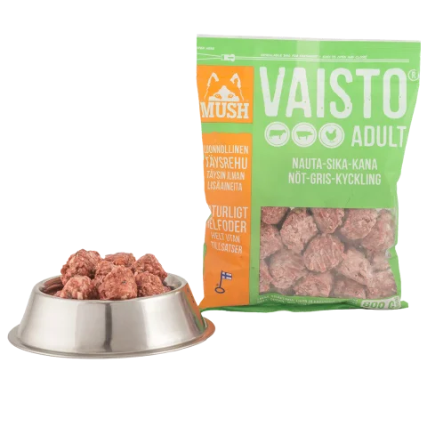 Mush Vaisto Okse-Gris-Kylling (Grønn) 3 kg/Kjøttboller - Bilde 2
