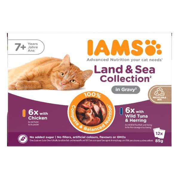 Iams Cat Senior In Gravy 12X85 g