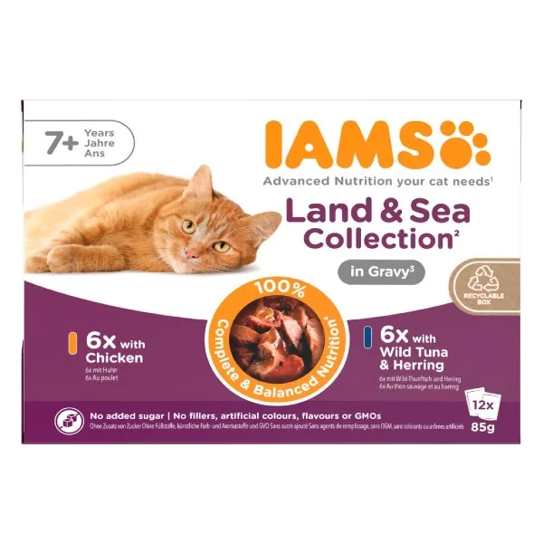 Iams Cat Senior In Gravy 12X85 g