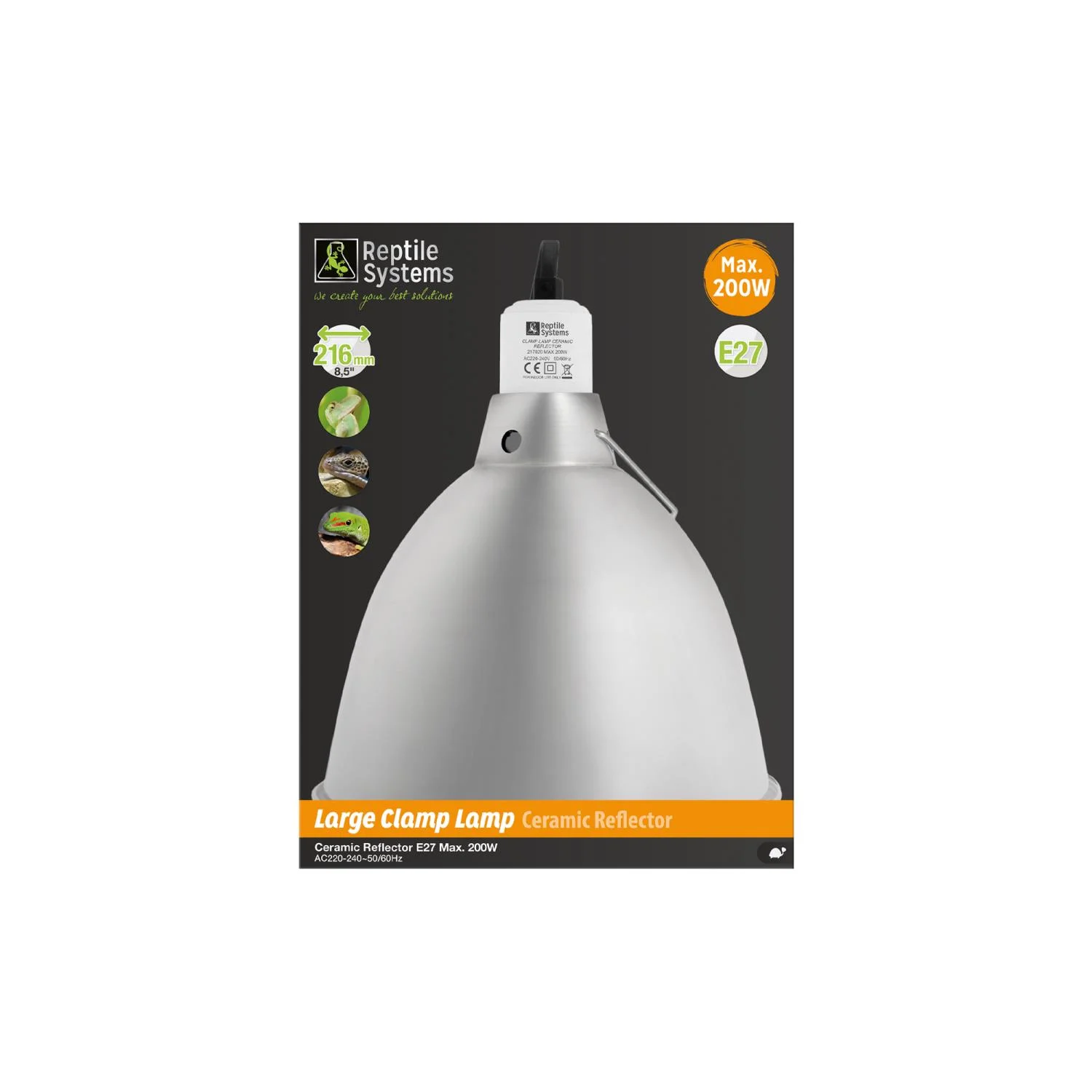 RS Clamp Lamp L 200 W - E27