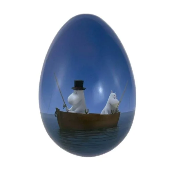Påskeegg Mummi Fisker 18cm metall