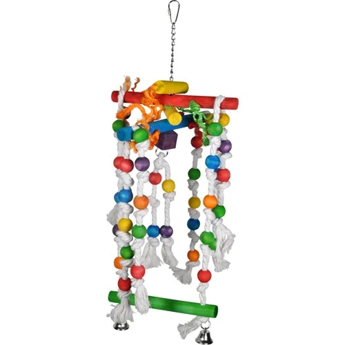 Bird Toy Wood Swing Fun Multi Color 68Cm