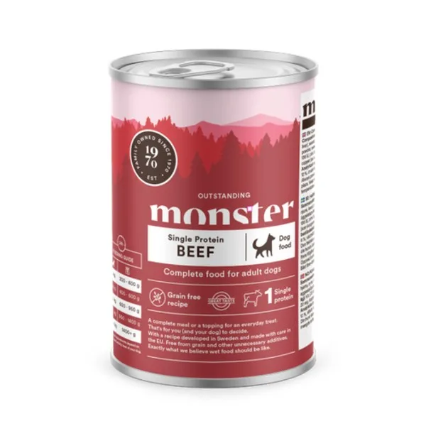 Monster Dog Adult Single Beef Can 400 g