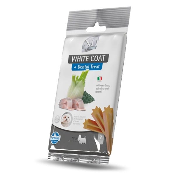 FARMINA Whitening Dental Treats W/ Sea bass Adult Mini 60g