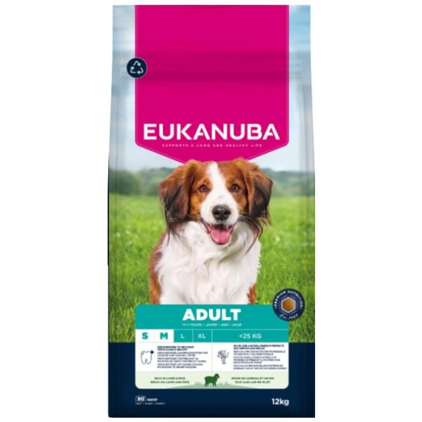 Euk Adult Small & Medium Lamb & Rice 12 Kg